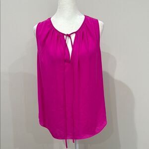 Amanda Uprichard Pink Tie Front Blouse Size Small
